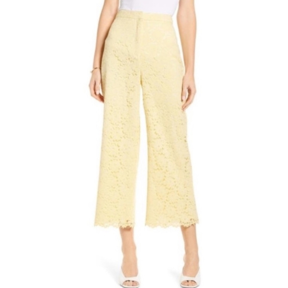 Rachel Parcell Elegant Lace Yellow Pants